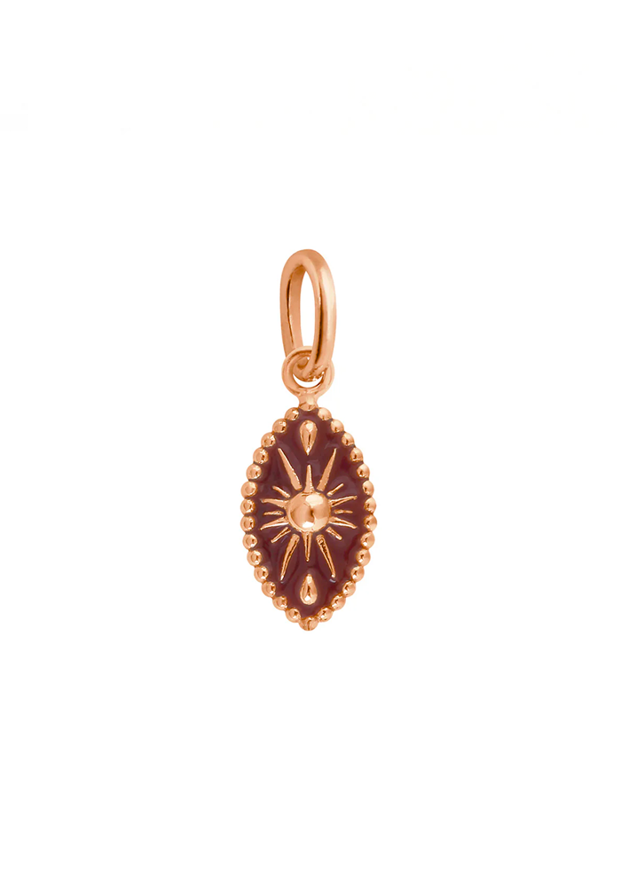 Pendentif Karma Or Rose Résine Moka - Gigi Clozeau