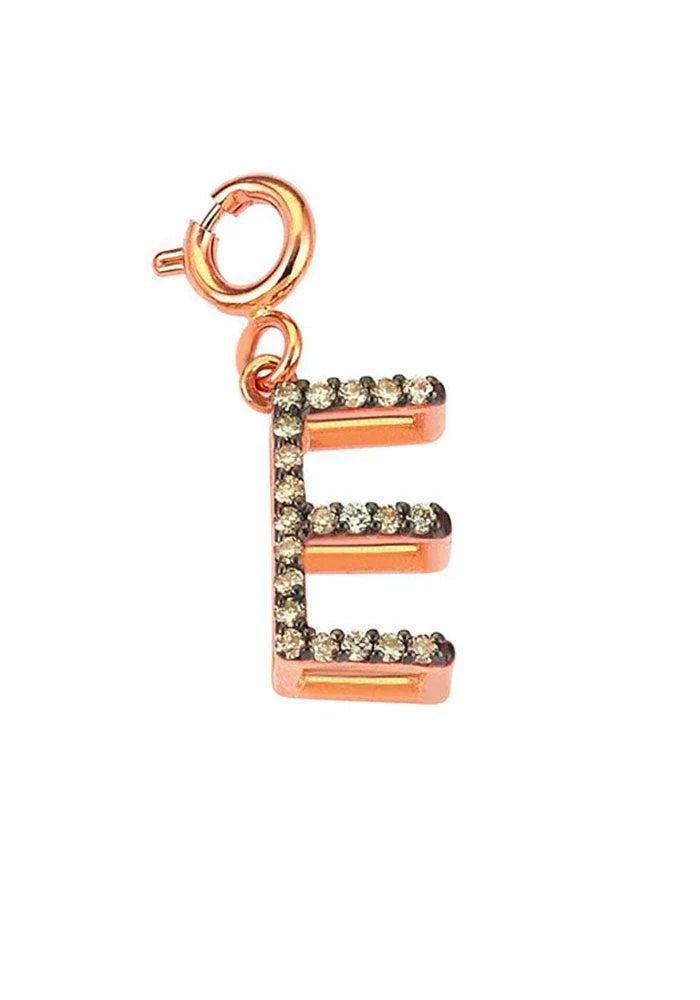 Pendentif Lettre E Pavé Charm - Kismet By Milka