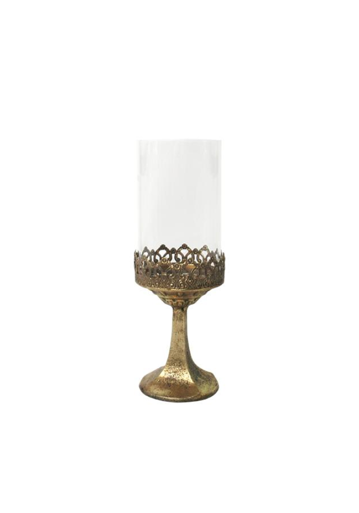 Photophore Moyen Métal Doré Verre - Sélectionné par Blush