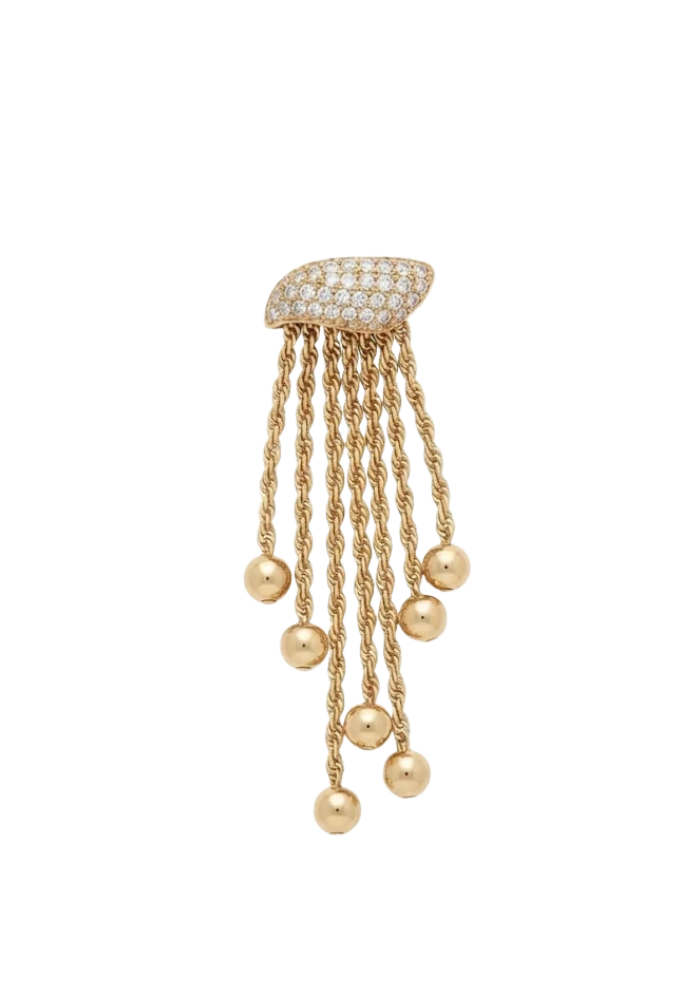 Pins Ovale Strass À Franges Dorées - Sélectionné par Blush