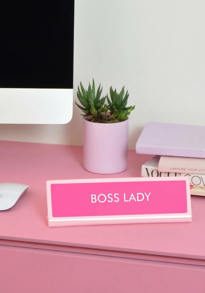 Plaque De Bureau Boss Lady - Flamingo Candles