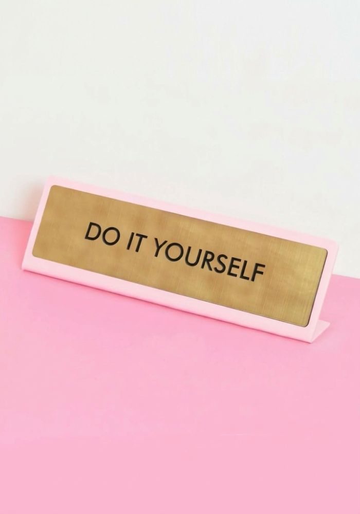 Plaque De Bureau Do It Yourself - Flamingo Candles