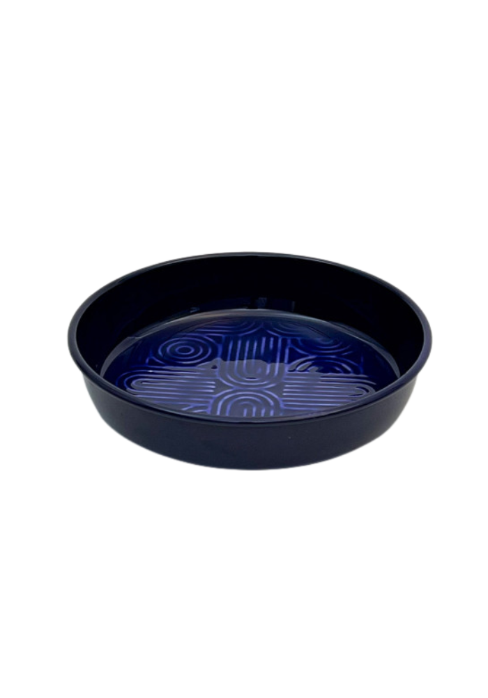 Plateau Molitor 18 cm de diamètre de couleur bleu.