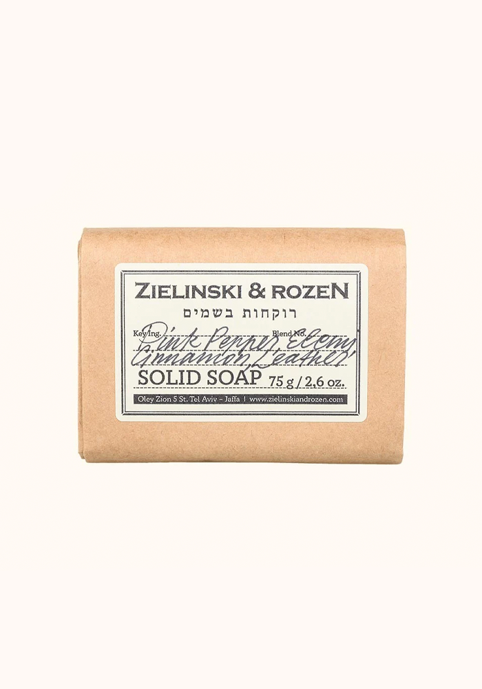 Savon Solide Poivre Rose, Élémi, Cannelle, Cuir 75g - Zielinski & Rozen