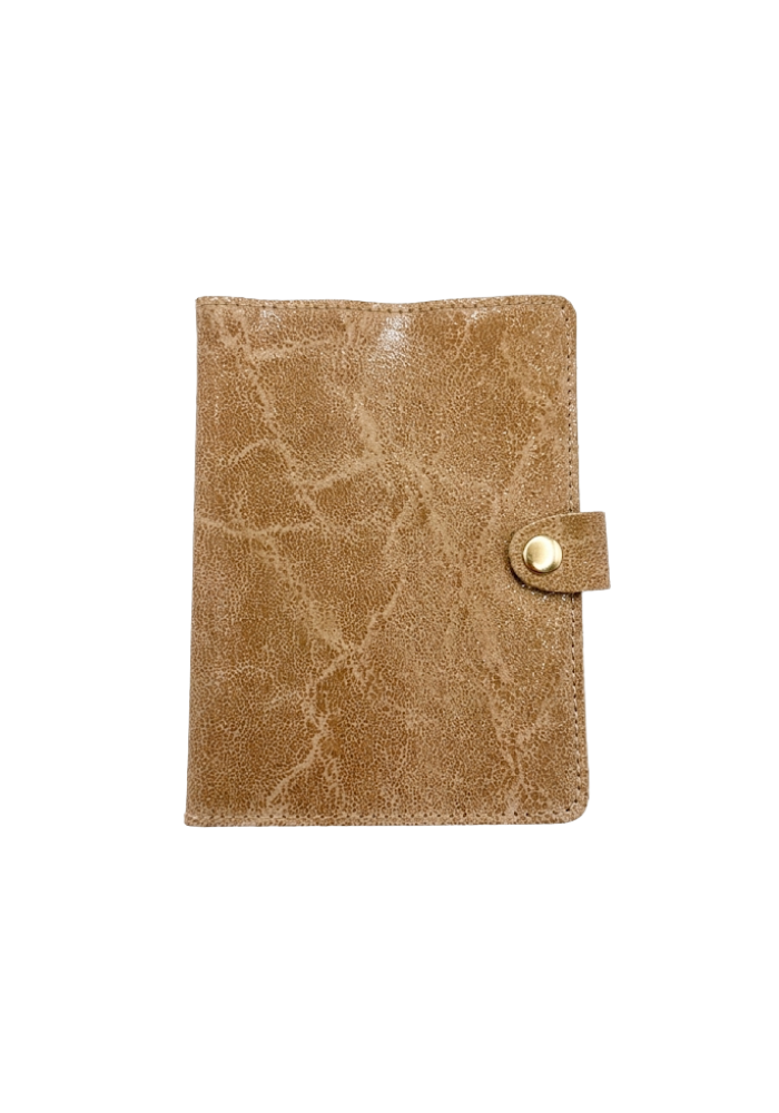 Porte-Passeport Vith Cuir Vintage Beige - Les Cleias