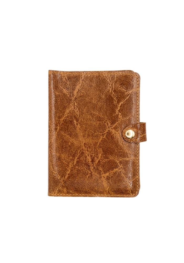 Porte-Passeport Vith Cuir Vintage Camel