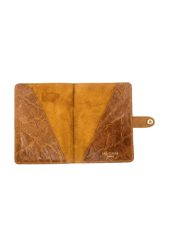 Porte-Passeport Vith Cuir Vintage Camel