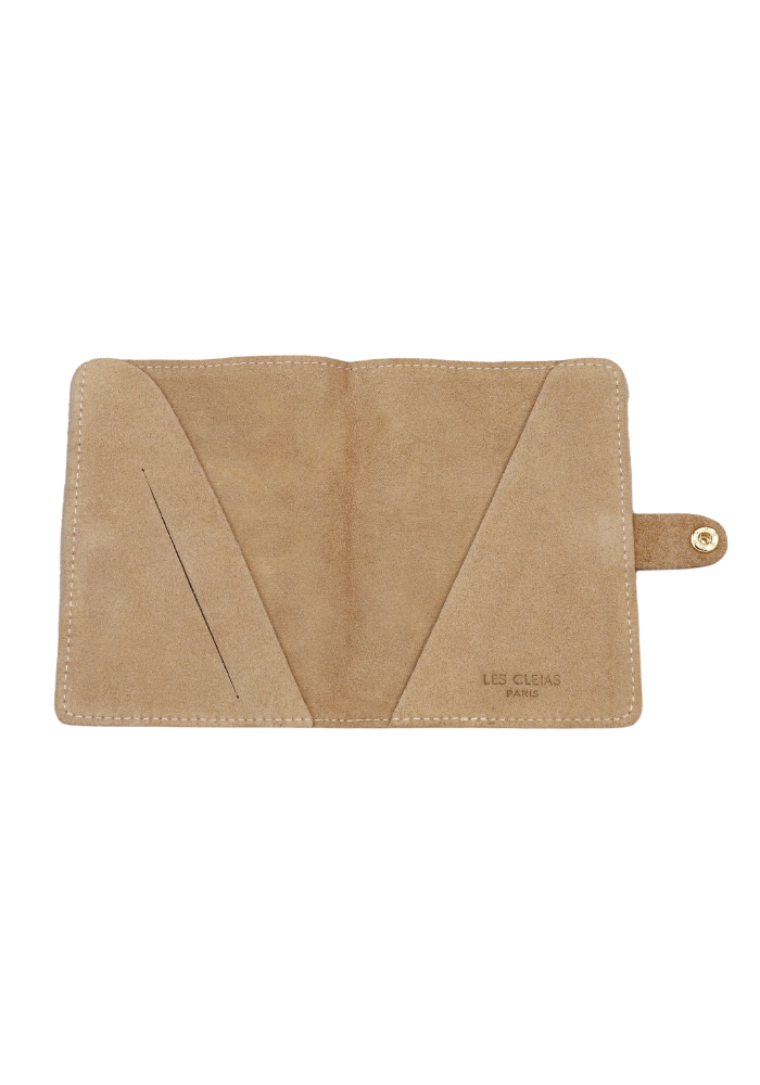 Porte-Passeport Vith Nubuck Beige - Les Cleias