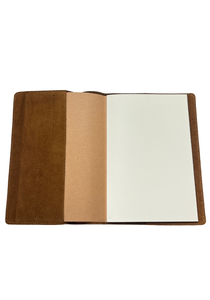 Protège-Carnet A5 Nubuck Marron - Les Cleias
