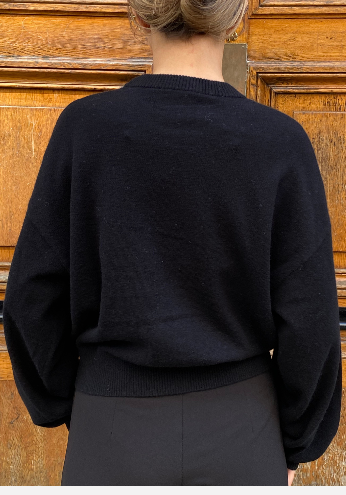 Pull Basic Crewneck Noir - Rotate