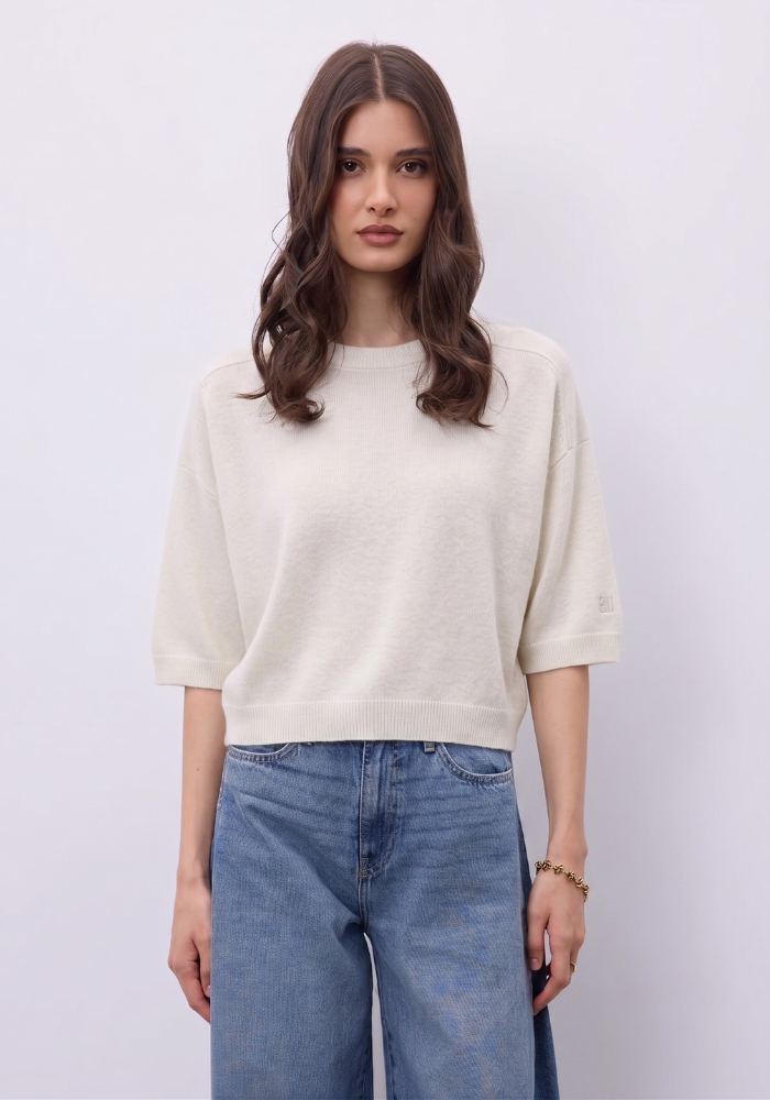 Pull Cachemire Lilou Ecru - Notshy