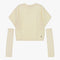 Pull Oversize Manches Courtes Et Mitaines Assorties Panna
