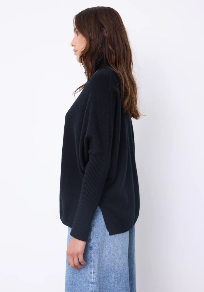 Pull Poncho Cachemire Margareth Noir- Notshy