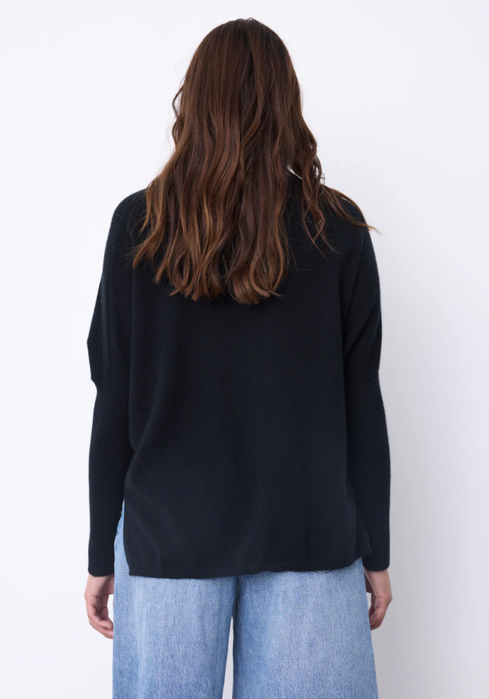 Pull Poncho Cachemire Margareth Noir- Notshy