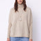 Pull Poncho Cachemire Margareth Beige Chiné