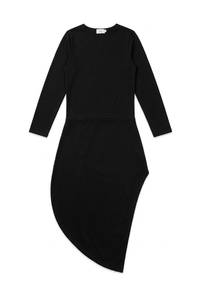 Robe Longue Asymétrique Noir - Su