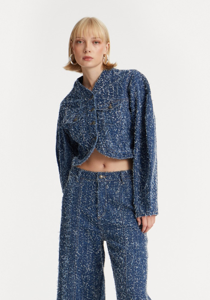 Veste Round Sleeve En Denim - Rotate