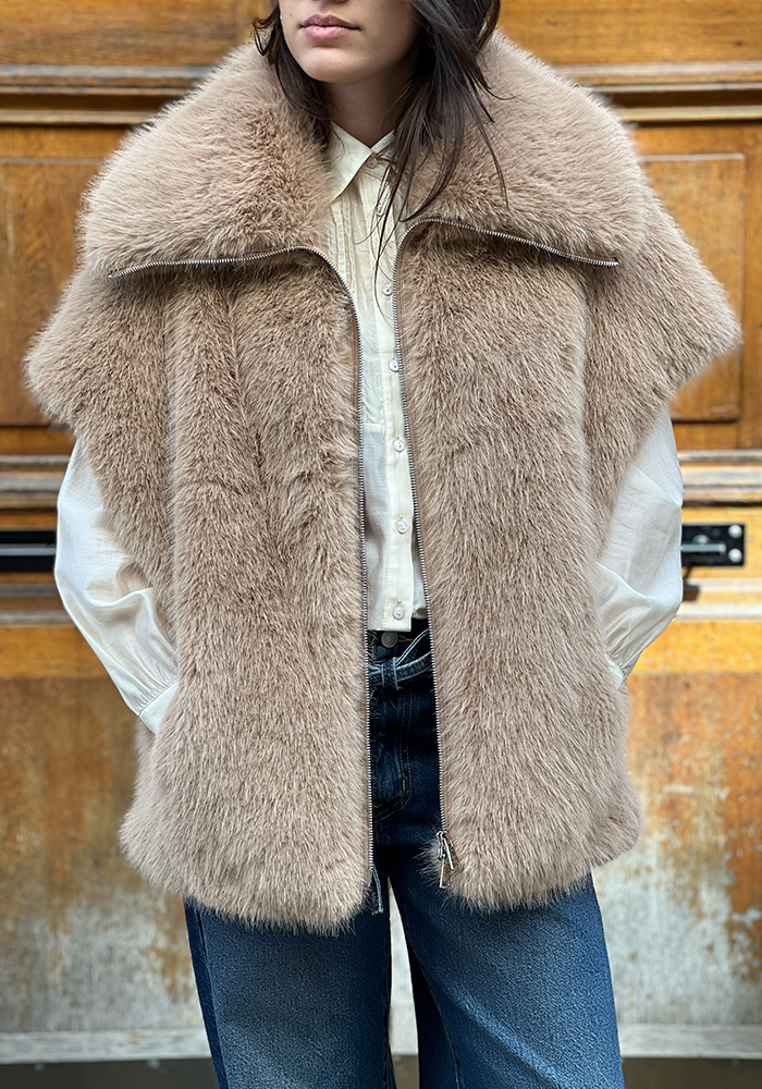 Veste Sans Manche Sab Camel - Lou Andrea