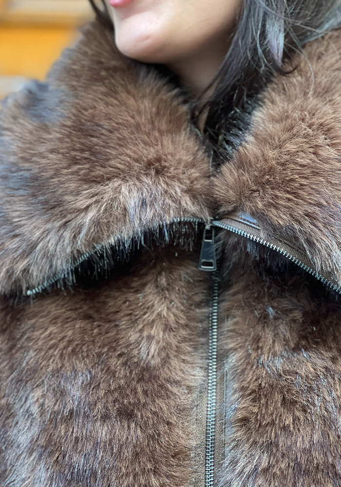 Veste Sans Manche Sab Marron - Lou Andrea