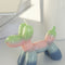 Blue Pink and Green Gradient Balloon Dog Candle