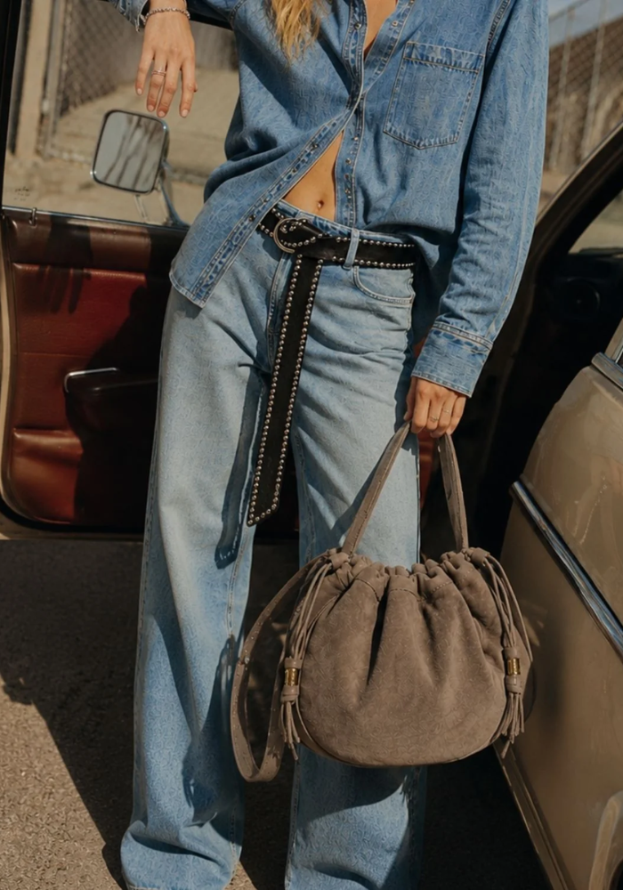Sac Moon Nubuck Taupe - Sista Paris
