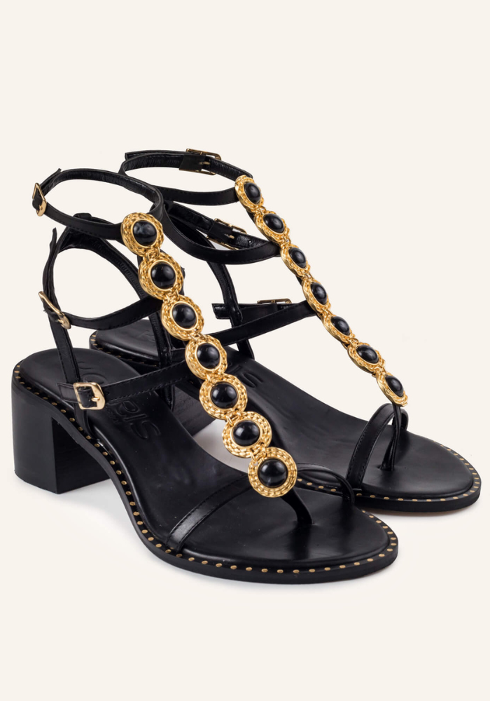 Sandales Andromeda Noir - Greek Designer