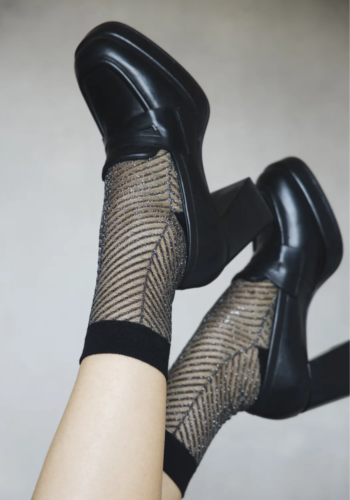 Chaussettes Transparentes Sapin Noir - Atelier Saint Eustache