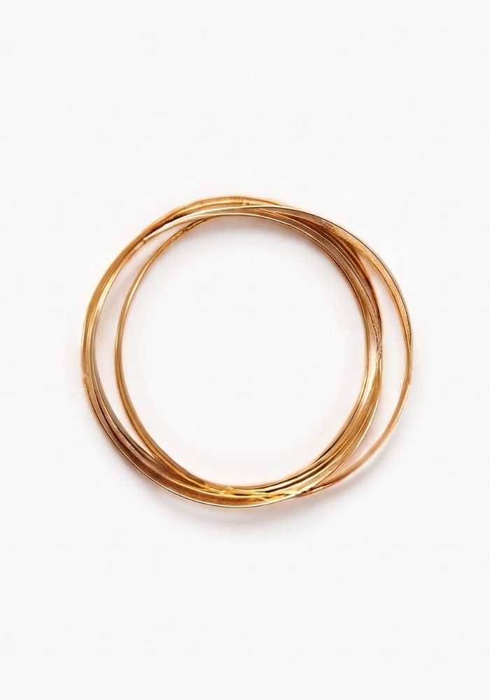 Semainier 7 Joncs Lisses Plaqué Or - Sélectionné par Blush