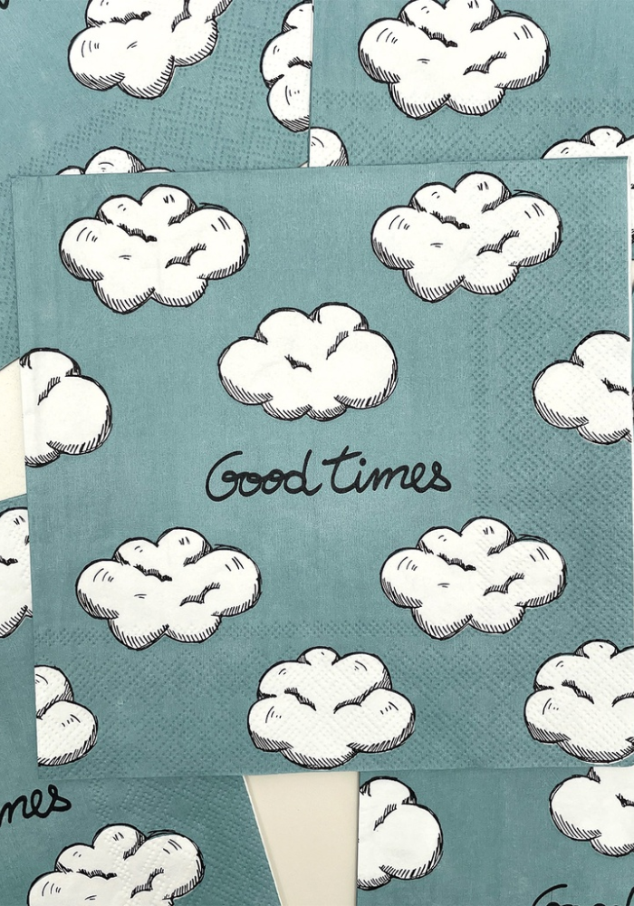 Lot De 20 Serviettes En Papier Nuages - Sélectionné par Blush