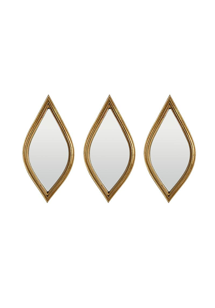 Set 3 Miroirs Losanges Doré - Sélectionné par Blush