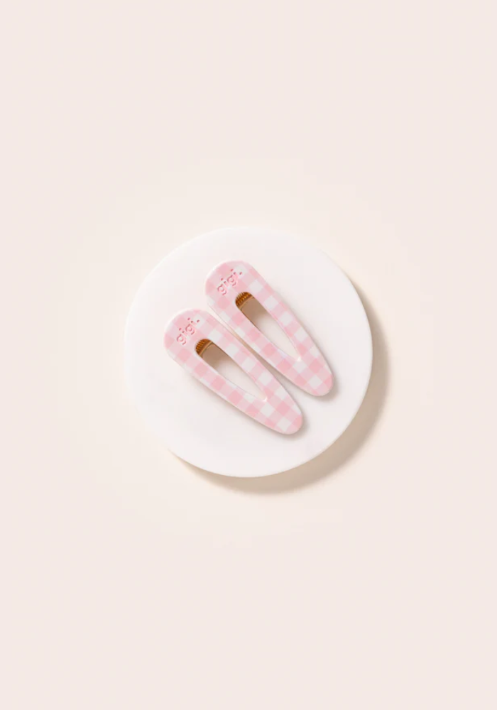 Set De 2 Barrettes Clip Vichy Madrague - My Name Is Gigi Paris