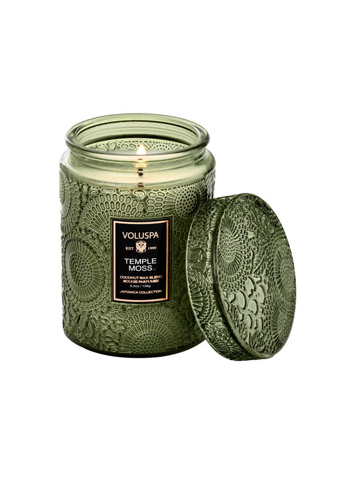 Bougie Vermeil Small Jar Temple Moss - Voluspa