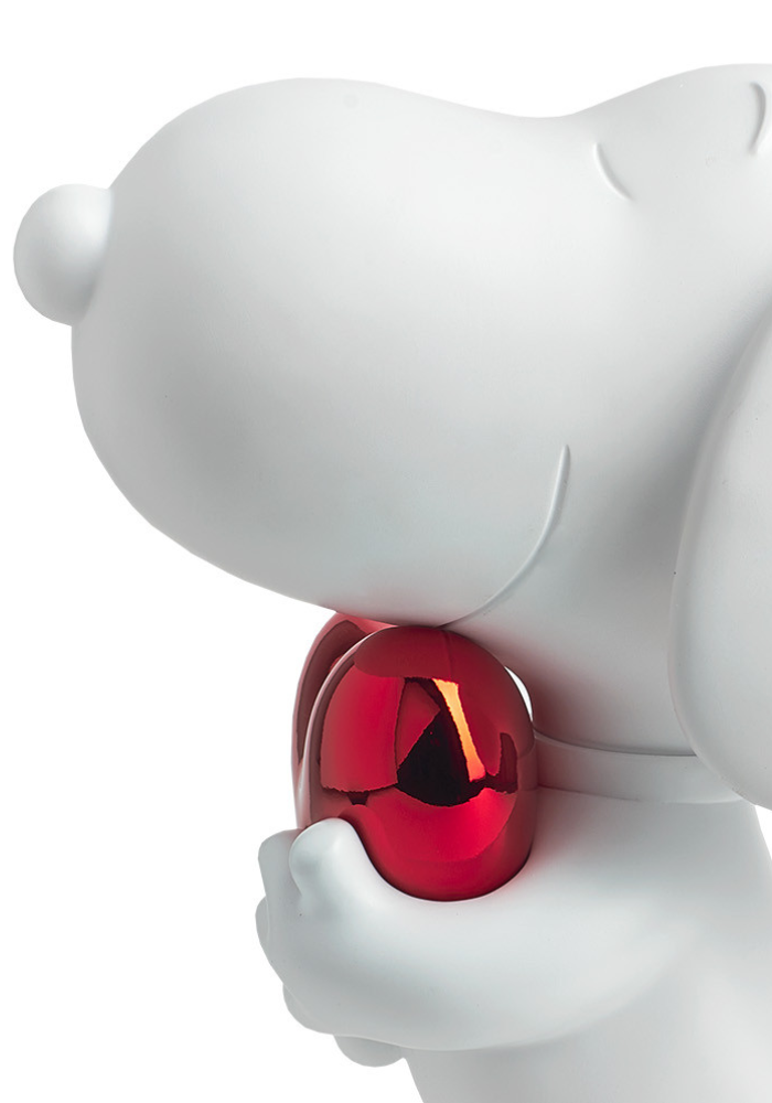 Snoopy Coeur Blanc Mat & Coeur Rouge Chromé