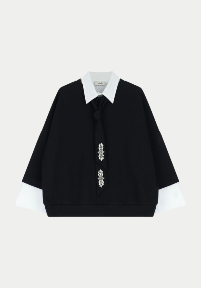 Sweat-Shirt Cravate Noir - Dixie
