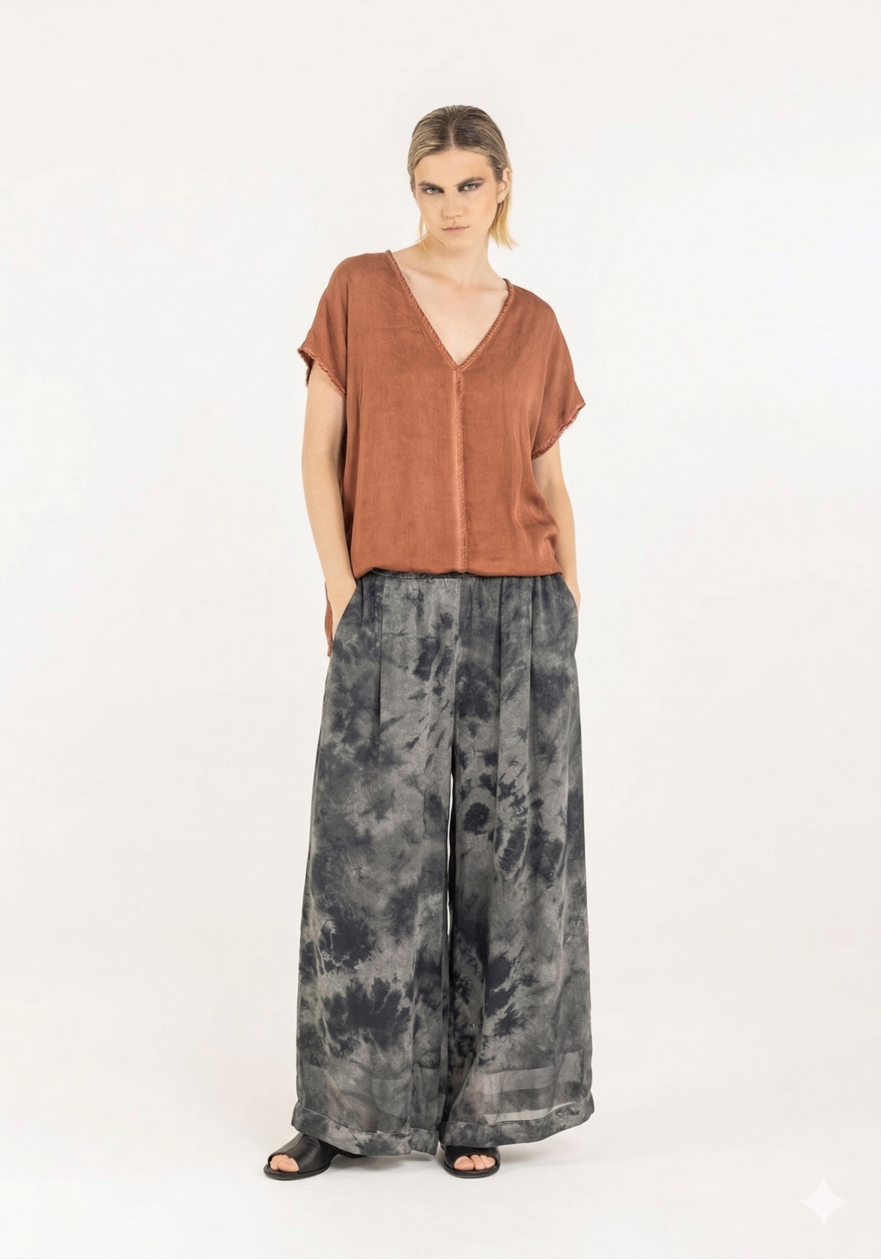 T-Shirt Manches Courtes Col V Starfish Orange - V de Vinster