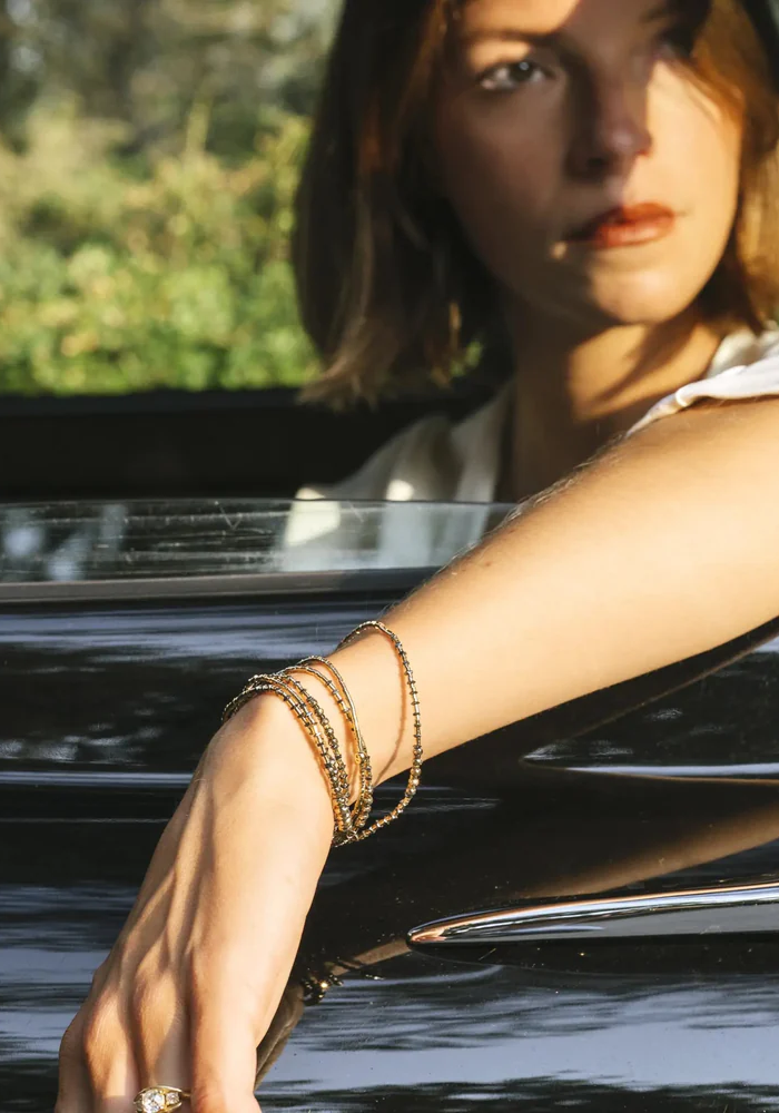 Bracelet 6 Tours Ou Sautoir Tess Gold - Têtes Blondes