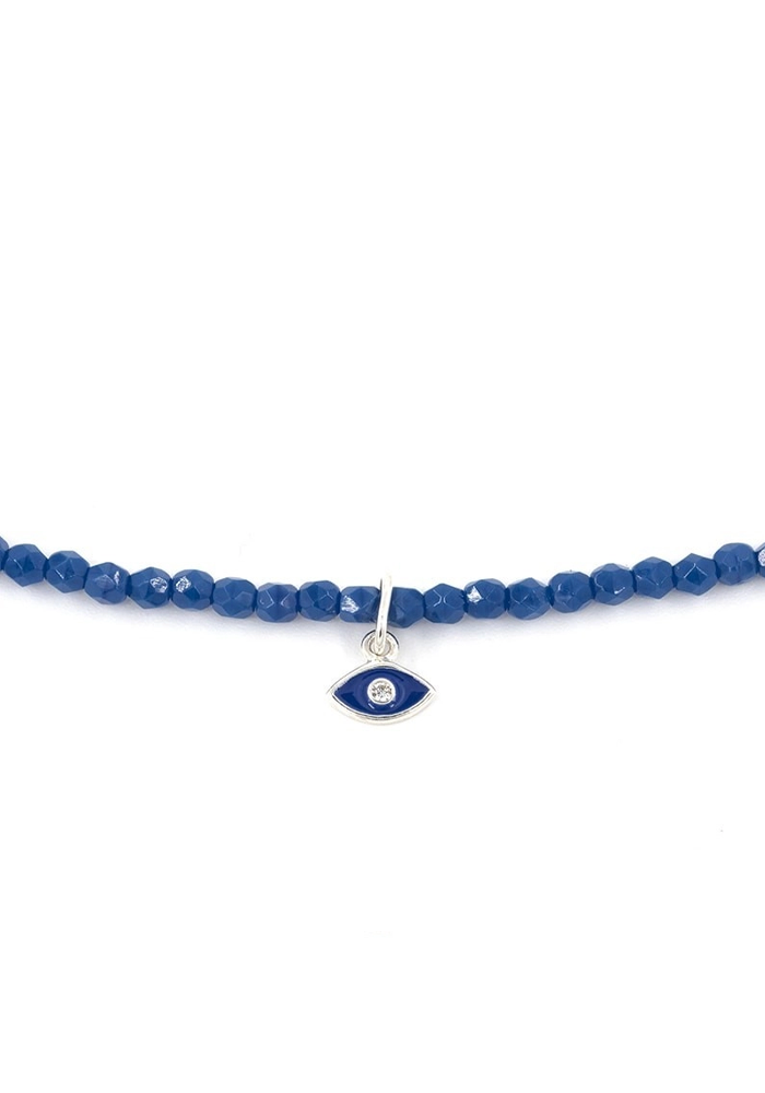 Bracelet 3 Tours Ou Collier Mataki Bleu - Têtes Blondes