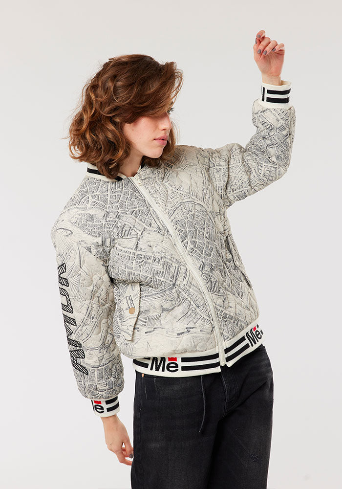 Goldie Bomber Jacket With Tiger Pattern
