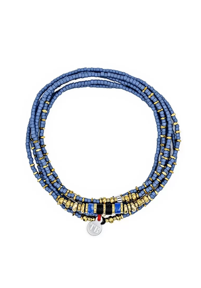 Bracelet 6 Tours Ou Sautoir Ocean Slim Bleu - Têtes Blondes