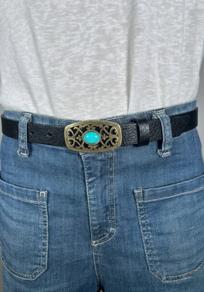 Tige De Ceinture En Cuir Preto 25mm Noir - Yolete