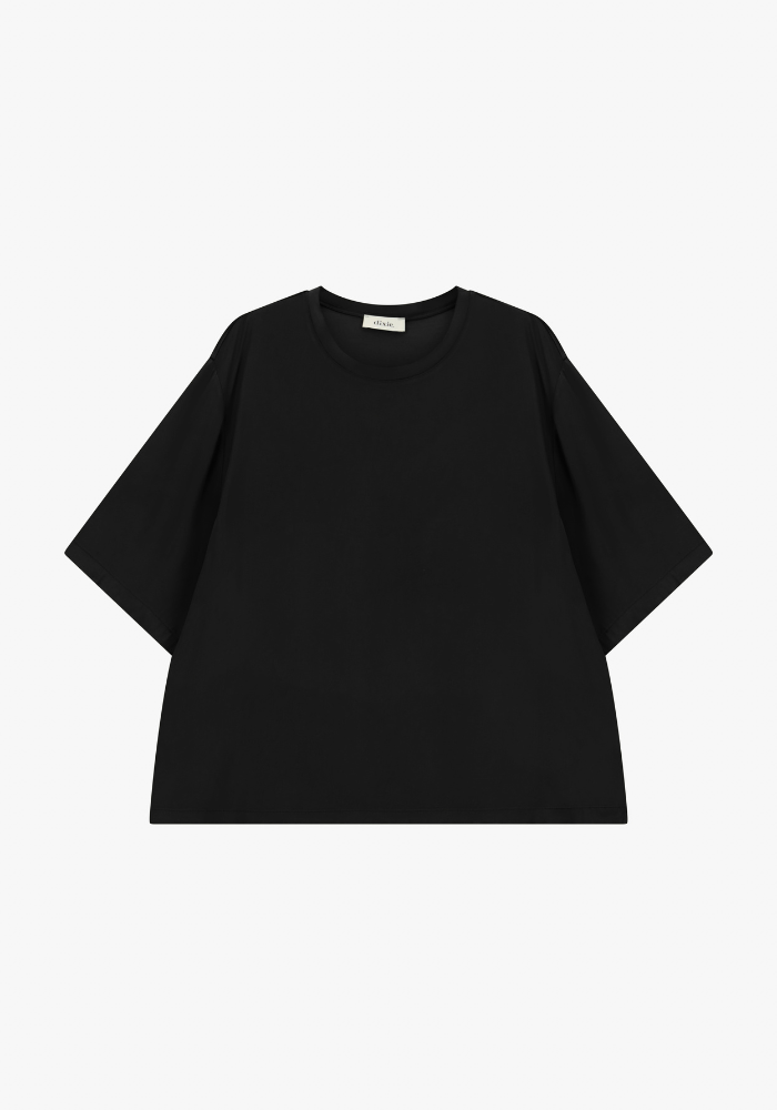 Top Manches 3/4 Col Rond Noir - Dixie