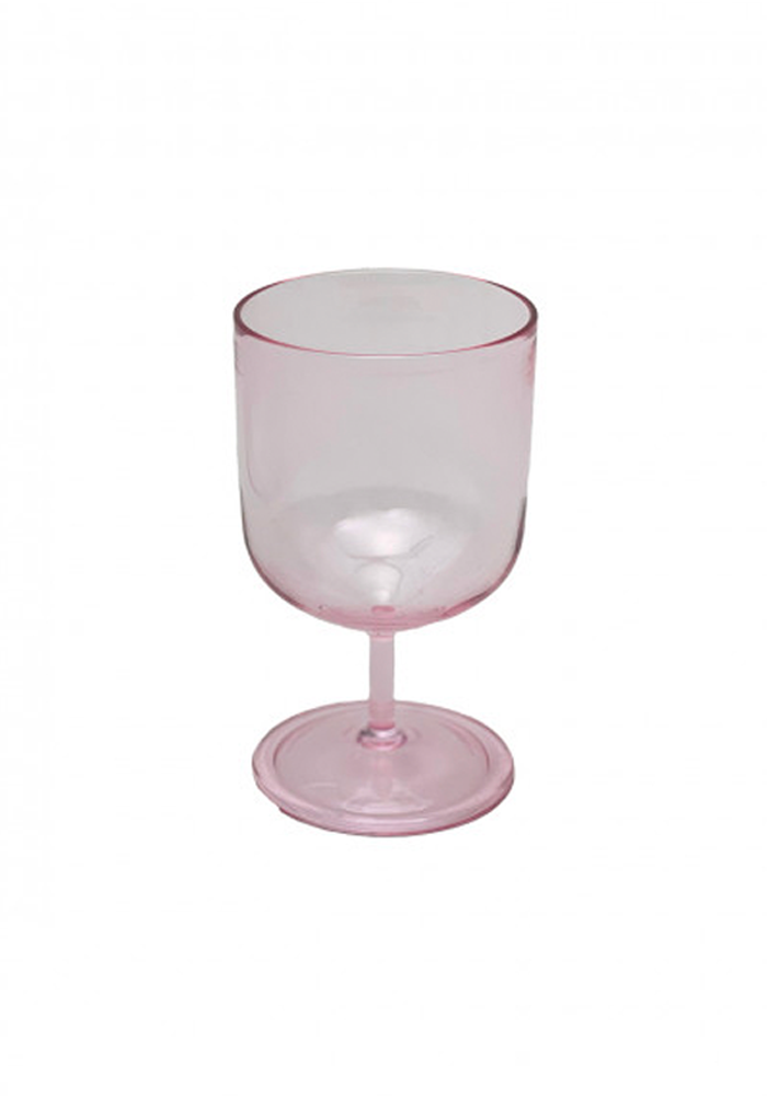 Verre À Pied Grand Modèle Rose - Bazar De Luxe