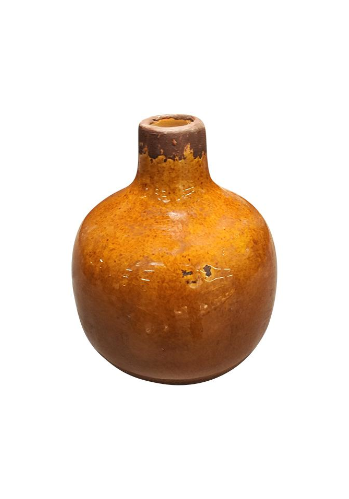 Vase En Céramique Émaille Orange - Sélectionné par Blush