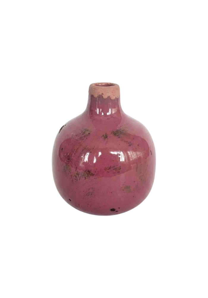 Vase En Céramique Émaille Rose