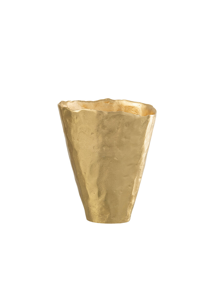 Irregular Golden Aluminum Vase