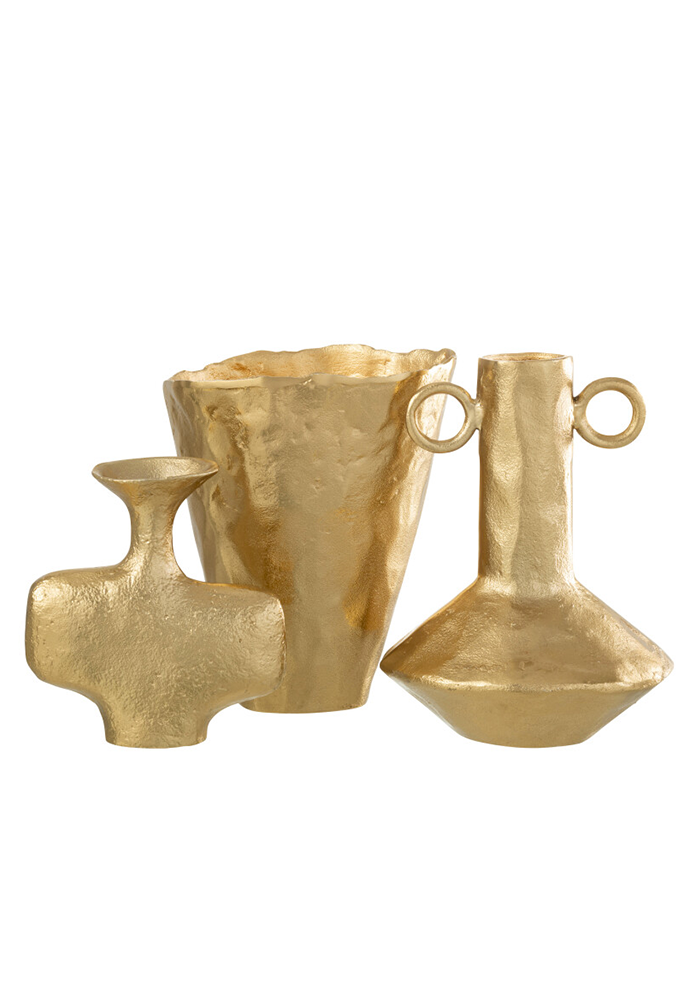 Irregular Golden Aluminum Vase
