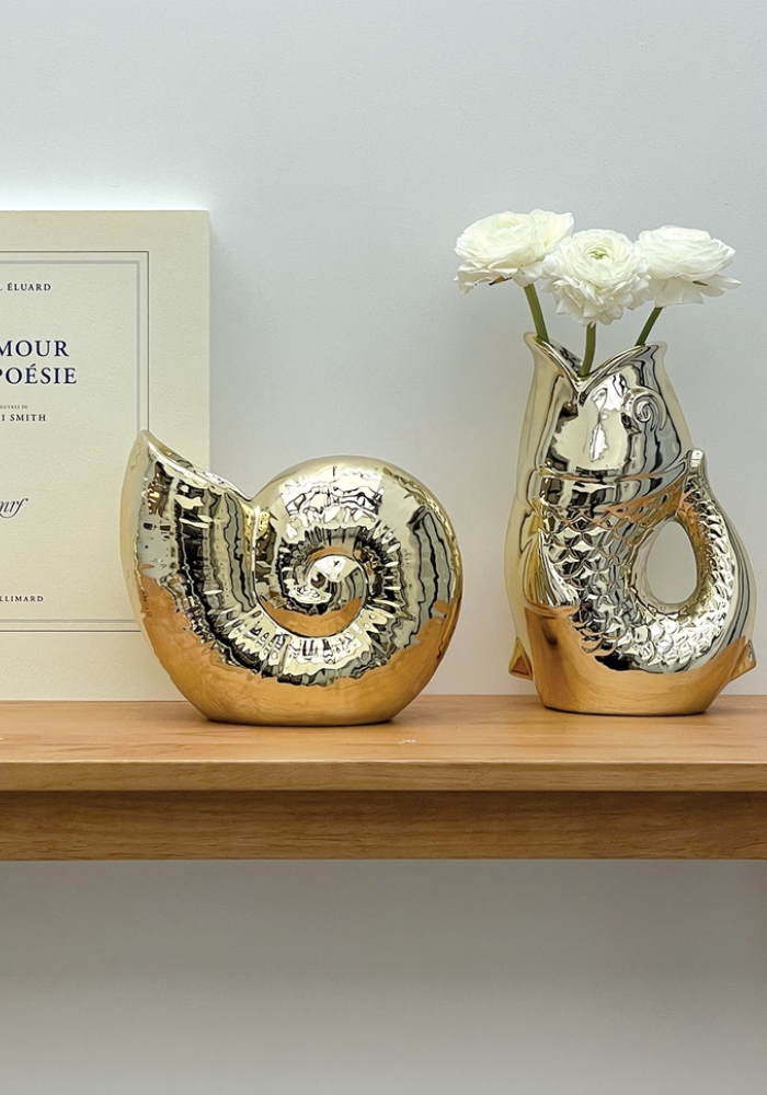 Vase Poisson Doré - Sélectionné par Blush