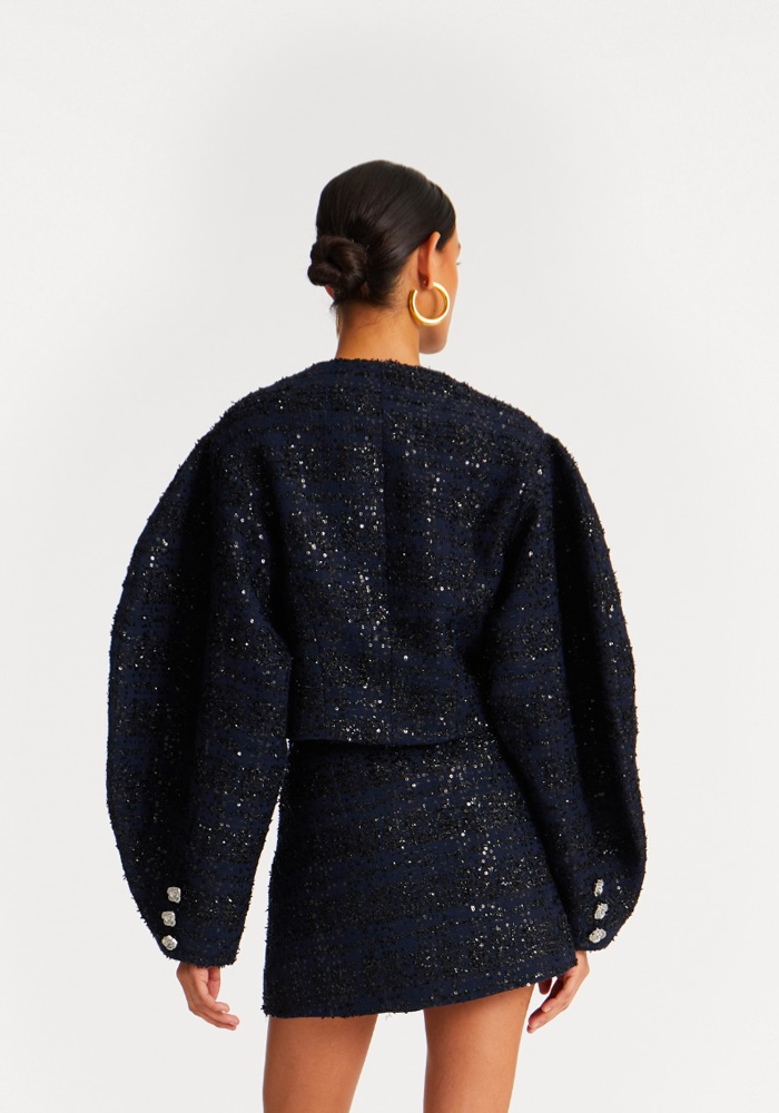 Veste Courte Boucle Dark Blue - Rotate