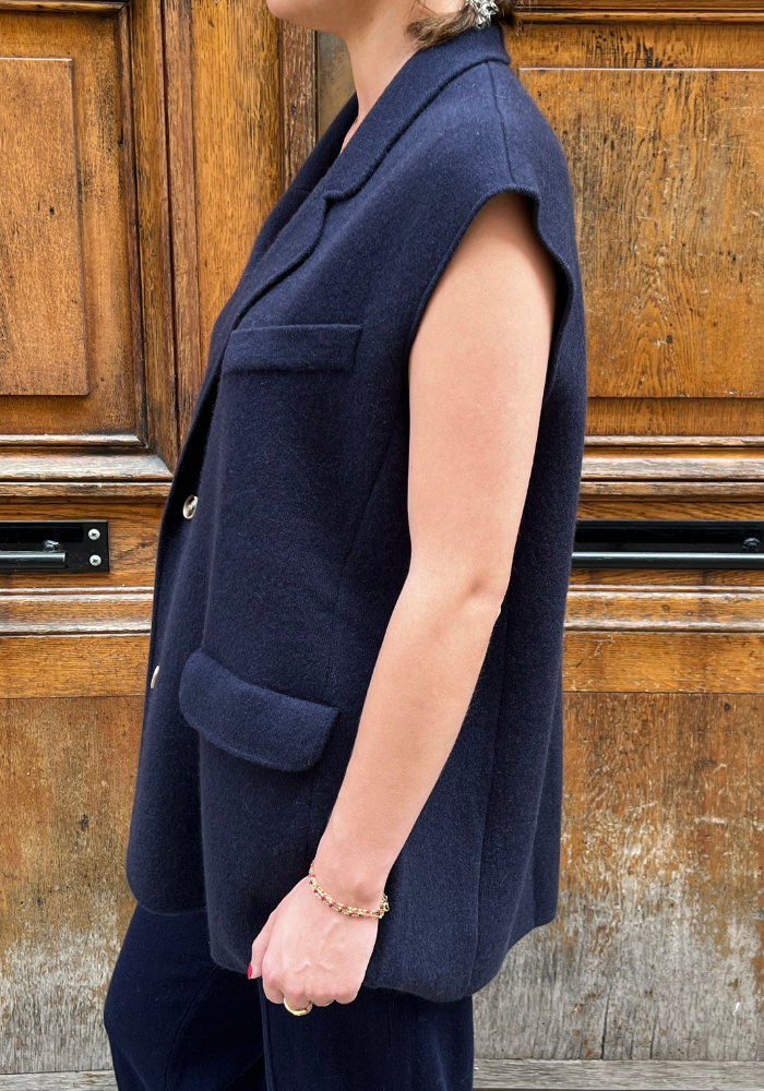 Veste De Tailleur Sans Manche Nyx Marine - Nothsy