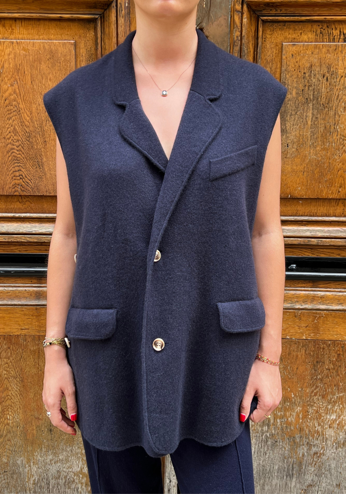Veste De Tailleur Sans Manche Nyx Marine - Nothsy